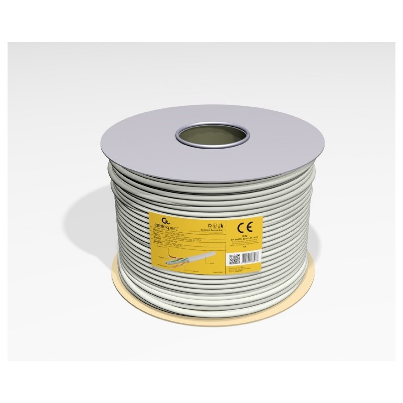 CAT6 UTP LAN cable (premium CCA), solid, 100 m