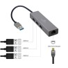 USB type-AM Gigabit netwerkadapter met ingebouwde USB 3.0 hub